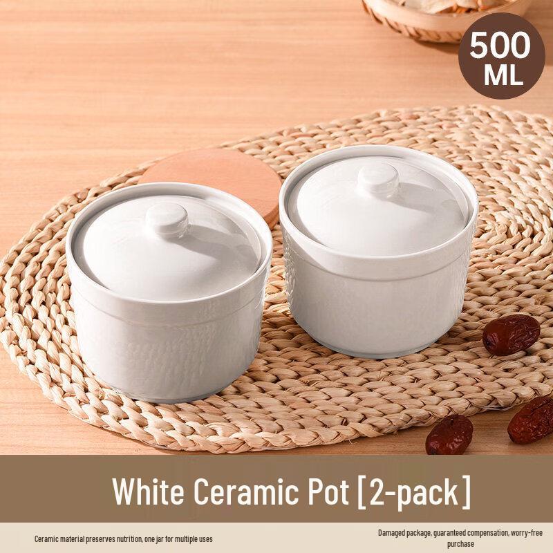Qiwei Ceramic Mini Double Boiler Steaming Pot