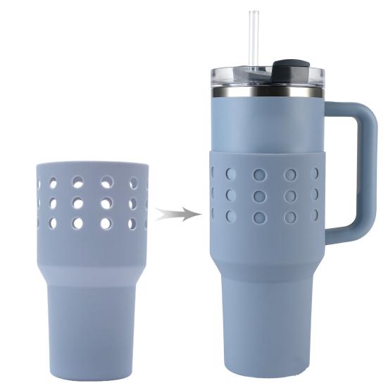 Vannflaskehylse Ripesikker Varmebestandig Beskyttende Vannflaske Sklisikker Silikonbunn