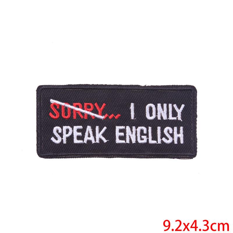 Horror Skull Patch Punk /Letter Embroidered Sew Patch Jackets Backpack Diy Iron On Patches For Clothing Ironing /Stickers 