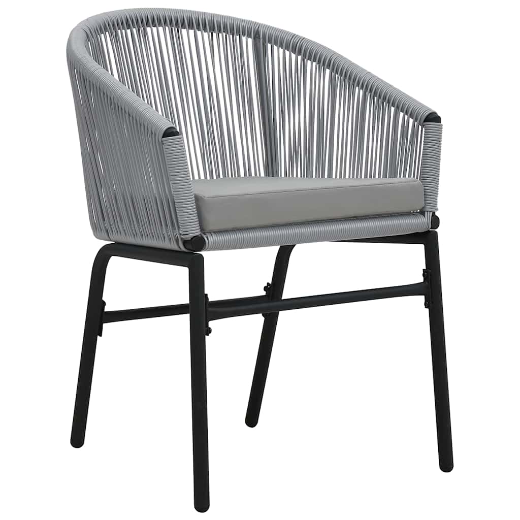 Garden Dining Set 7 pcs Grey Poly Rattan