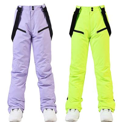 New Style Ski Pants Men and Women Suspender Ski Pants Winter Windproof Waterproof Warm Thickened Single-board Double-board Ski Pants