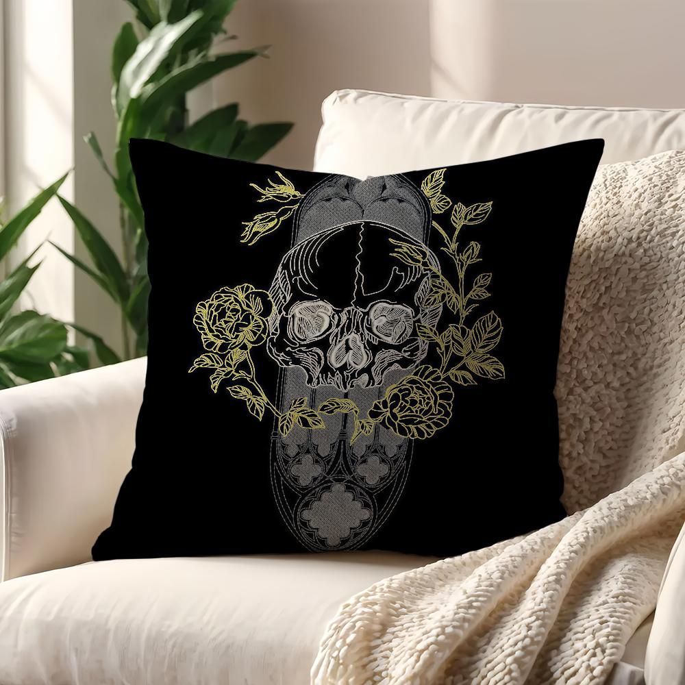 

Skull Flame cushion cover Decoration Room Shop Car Best Home Office Coffee Pillow Sofa Printing Nordic Simplicity Hit 12x12Inch