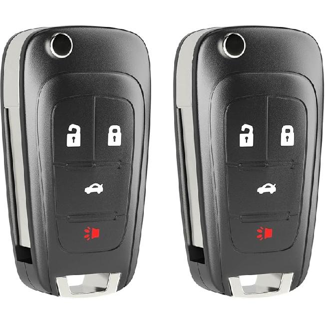 5 Buttons Flip Remote Fob Fits for Chevy Equinox Camaro 2010 2011 2012 2013 2014 2015 2016 2017 Chevrolet Cruze Malibu Impala Sonic GMC Terrain Buick