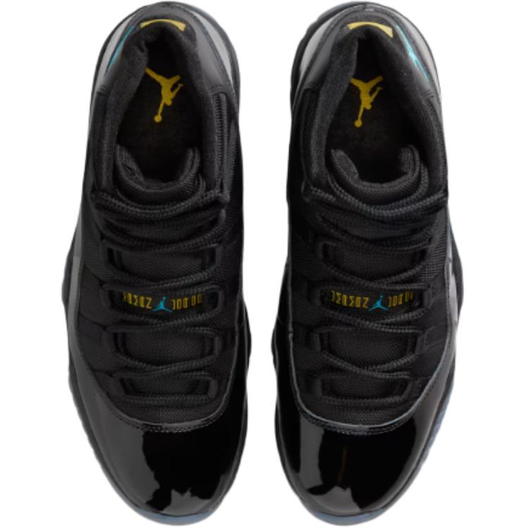 Jordan Air Jordan 11 Retro High Top Children's Basketball Shoes Black Blue Children Aged 3 7 Years Old 378039-047