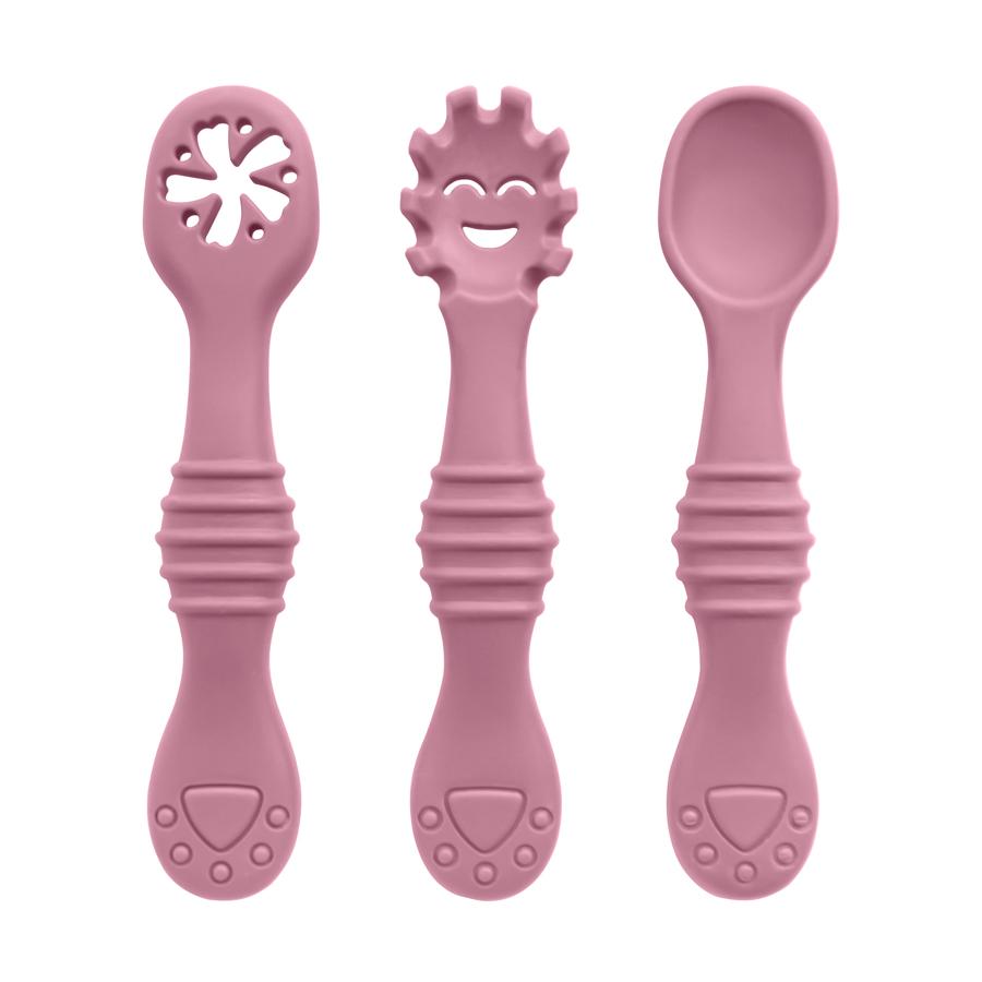 New Mother-kids 3PCS Baby Silicone Spoons Baby Utensils Training Cutlery Set Baby Feeding Meal Spoon Children's Tableware