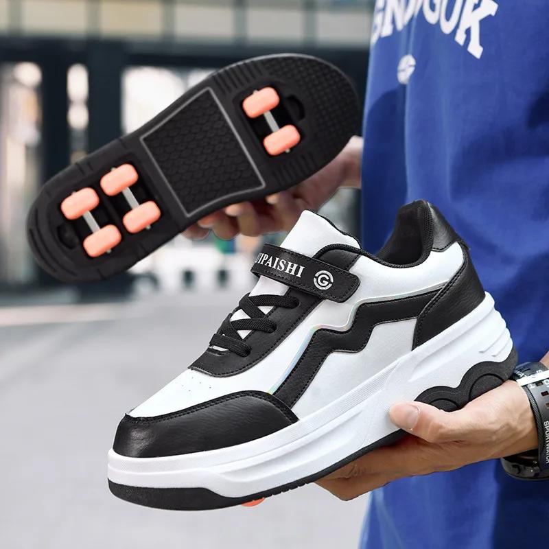 

Унисекс Ручные 6-колесные гоночные роликовые коньки Новые кроссовки для мальчиков и девочек Коньки для катания с колесами 41