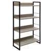 Bookshelves Artiss Book Shelf Display Shelves Corner Wall Wood Metal Stand Hollow Storage