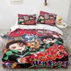 3D Heißer Verkauf Anime Demon Slayer Bettbezug und Kissenbezug Kinder Doppelbett Bettwäscheset Heim Schlafzimmer Dekoration Geschenk für Jungen Mädchen