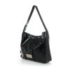 Matin Kim MATIN EYELET POINT LAYERED BIG SHOULDER BAG - Black (Seoul Edition)