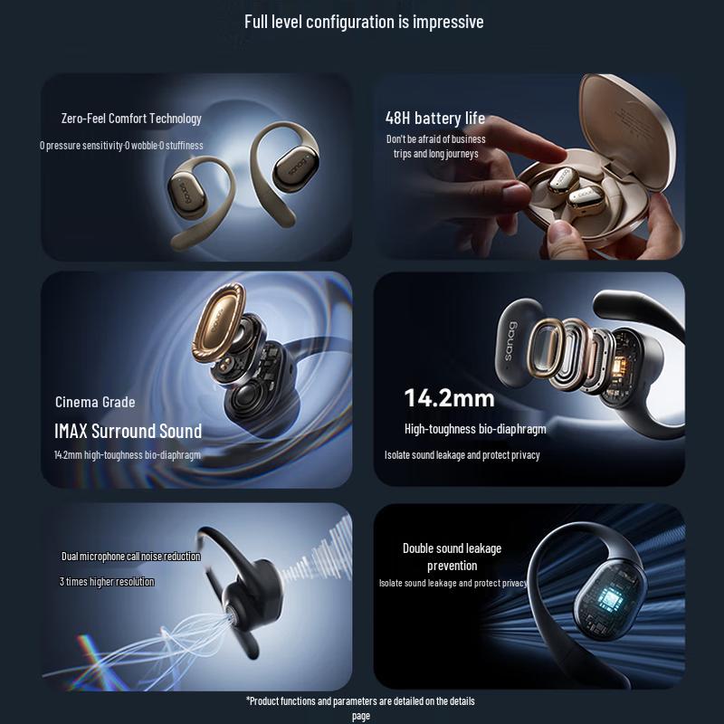 SANAG C16S Open-Ear Bone Conduction Bluetooth Sports Headphones