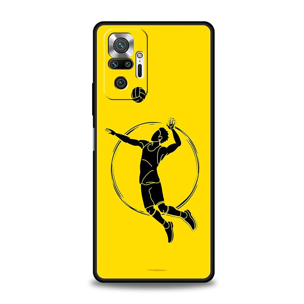 Hot Volleyball Sprot Fashion Phone Case For Xiaomi Redmi Note 14 13 5G 10 11 12 Pro Plus 4G 14C 13C 12C 10C Black Cover