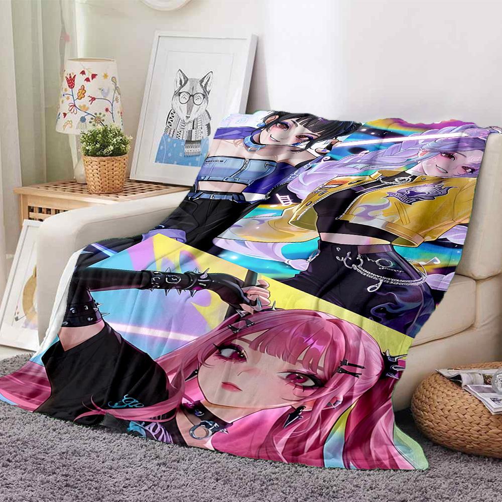 1pc KPop Flannel Throw Blanket HD Printed Lightweight Soft Warm All Season Blanket for Sofa, Bed, Travel, Camping Machine Washable
