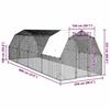 VidaXL Chicken Coop with Roof 2.5x8x2.25 M Galvanized Steel, Walk-in Chicken Run, Accessible Chicken Enclosure, Chicken Cage 3328528