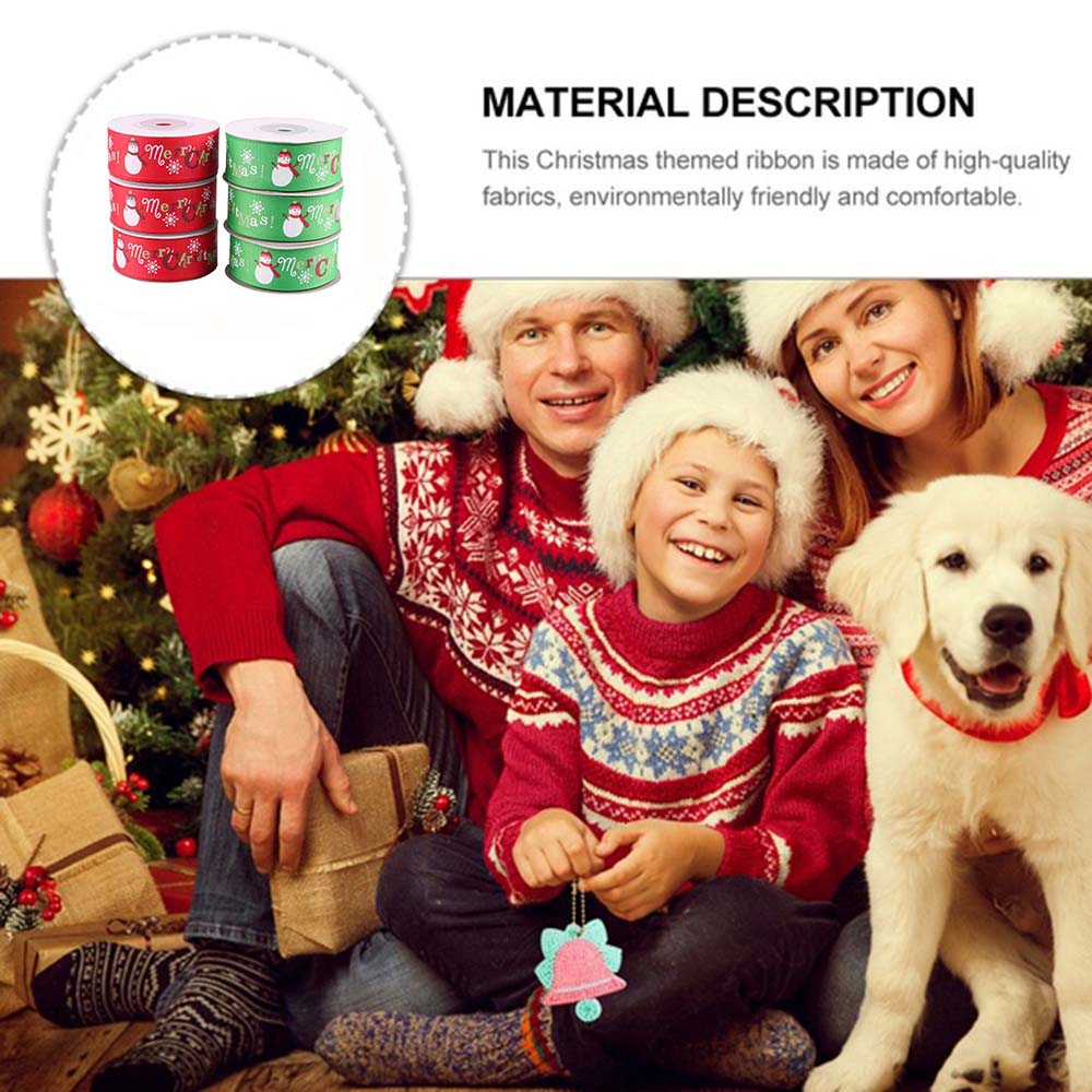 Printed Art Sewing Wrap Home Decor Bronzing Ribbon Christmas Ribbon Christmas Decor Satin Ribbon