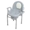 Bedside Commode Toilet Chair 3 Height Adjust Portable Toilet Chair with Backrest for Elderly Pregnan
