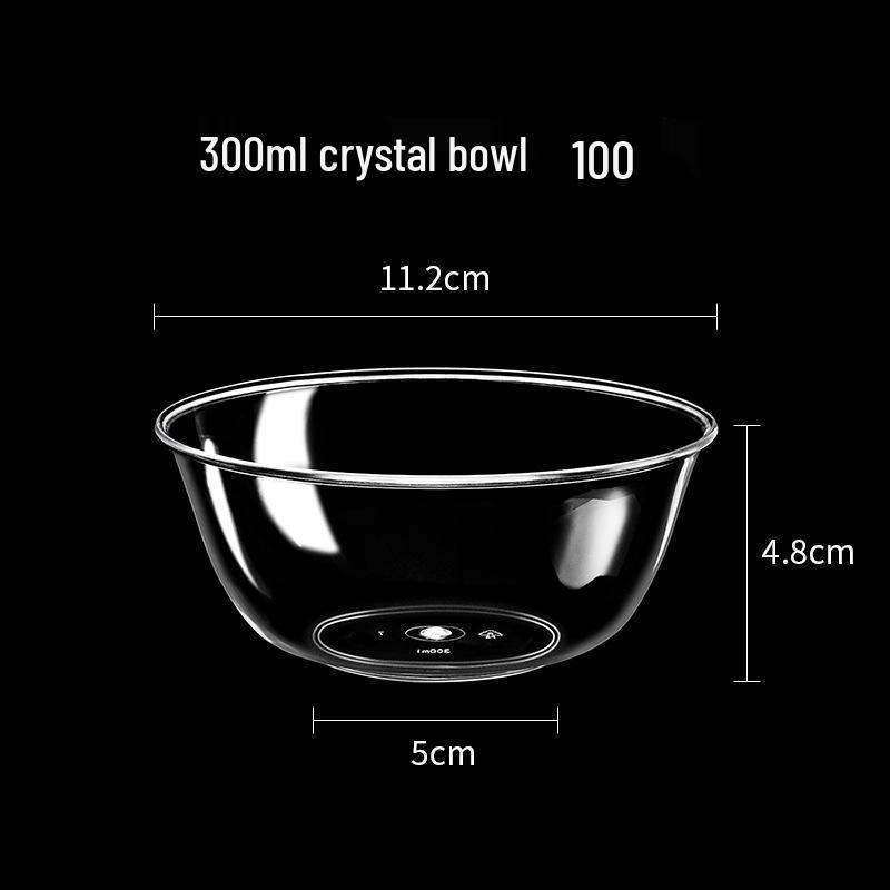 Durable Clear Disposable Plastic Bowl for Dessert, Soup, or Hot Pot