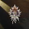 Elegant Rhinestone Animal Brooch: High-End Flower Design for Women's Coats and Accessories