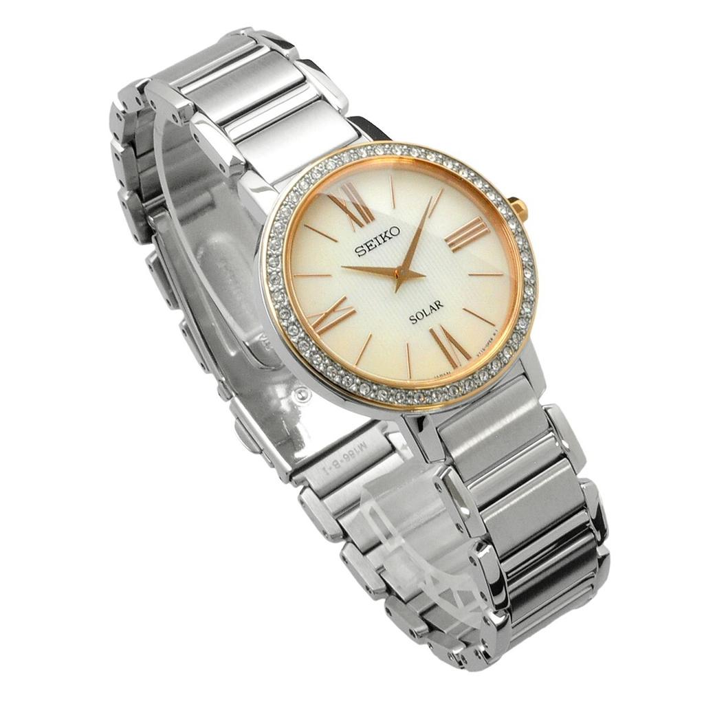 SEIKO Overseas Solar SUP432P1 Women's Watch, Powered, Business/Formal Style
