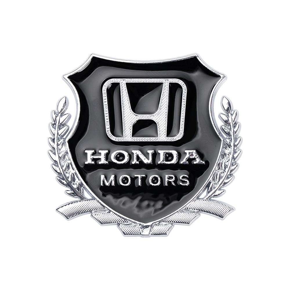 QLN2 3D Metal Car Body Fender Emblem Shield Stickers Decor Auto For Honda Type R S XR-V CR-V UR-V CR-Z Fit Mugen Power XR-V Pilot Crv