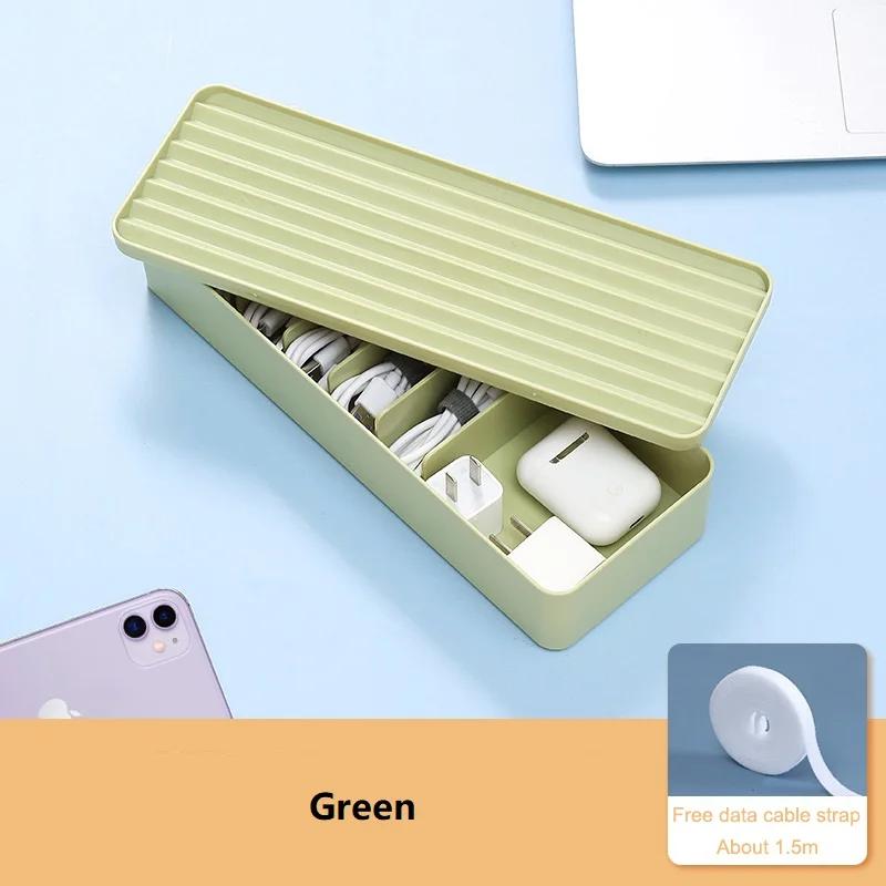 Multi Functional Cable Storage Box, Dust-proof Power Cord Storage Cable Manager, Desktop Charging Cable Storage Box