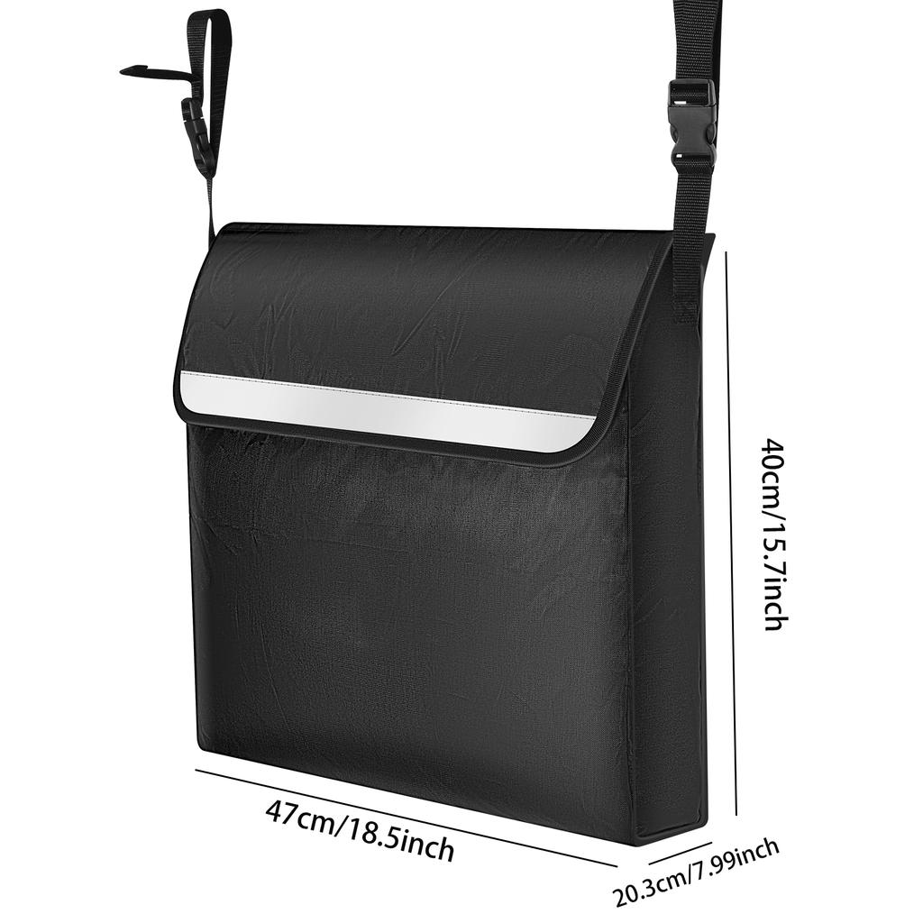 Wheelchair Bag Large Capacity Wheelchair Rear Storage Bag with Reflective Strip Waterproof Oxford Walker Frame Organization NEW
