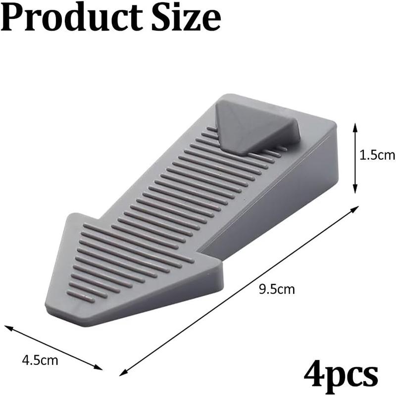4Pcs Door Stop Set Non-Slip Door Wedge Durable Door Buffers Reusable Shock Absorbent Door Stop Stoppers Door Rear Retainer Kit