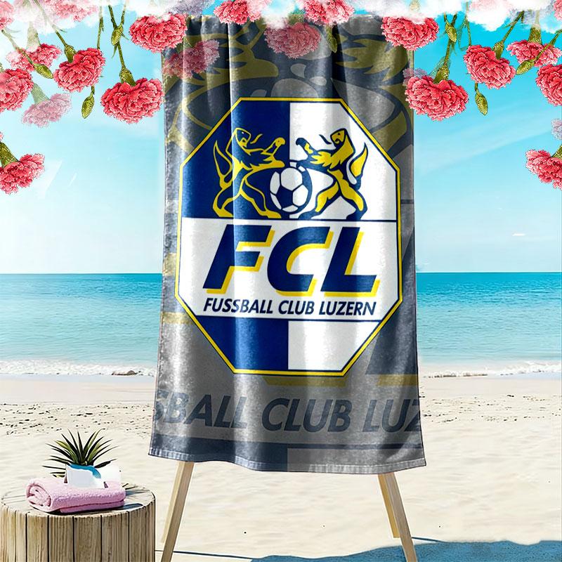 FC Luzern Print Beach Towel, Large Soft Quick Dry Towel for Beach Camping Swimming