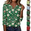 Women's Casual Christmas Print Long Sleeve Top