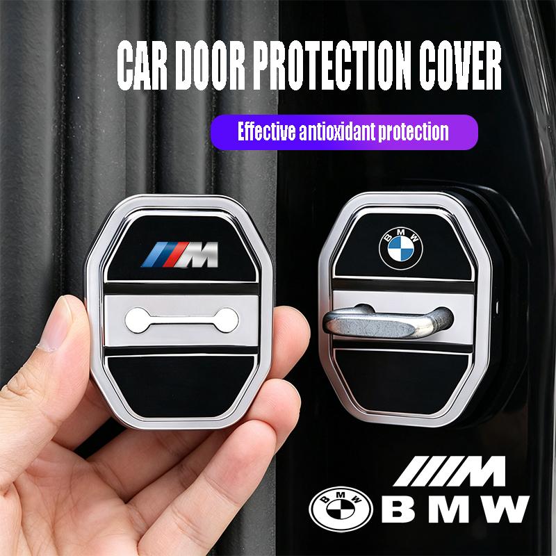 4Pcs Car Door Protection Cover Valve Cap Sticker Decoration Accessories For BMW X1 X2 X3 X5 X4 X6 X7 iX3 F20 F10 F07 E70 E46 E90