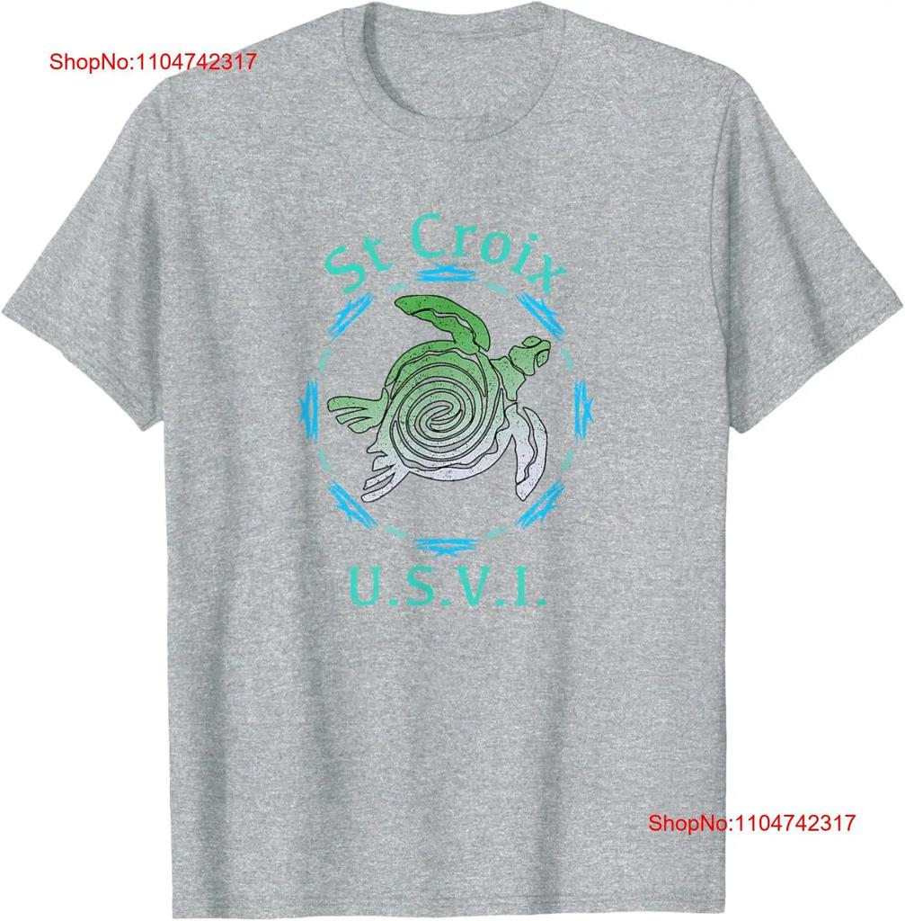 St Croix USVI T Shirt Vintage Tribal Turtle Vintage Washed Graphic Breathable Stylish Streetwear Stretched Versatile