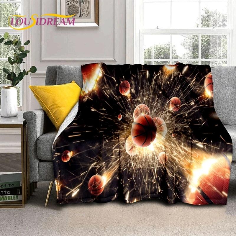 Latest Basketball Court Frame Soft Flannel Blanket for Beds Bedroom Sofa Picnic,Throw Blanket for Cover Outdoor Leisure Nap Gift