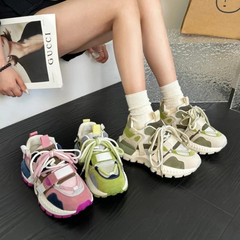 Fashion 2024 New Sneakers Platform Flat Shoes Woman Shoes Fashion Casual Ladies Chunky Sneakers Women Jogging Shoes Zapatos