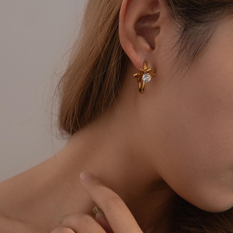 Chic Titanium Steel Earrings: Trendy, Stylish, Versatile, and Luxurious Design for Women