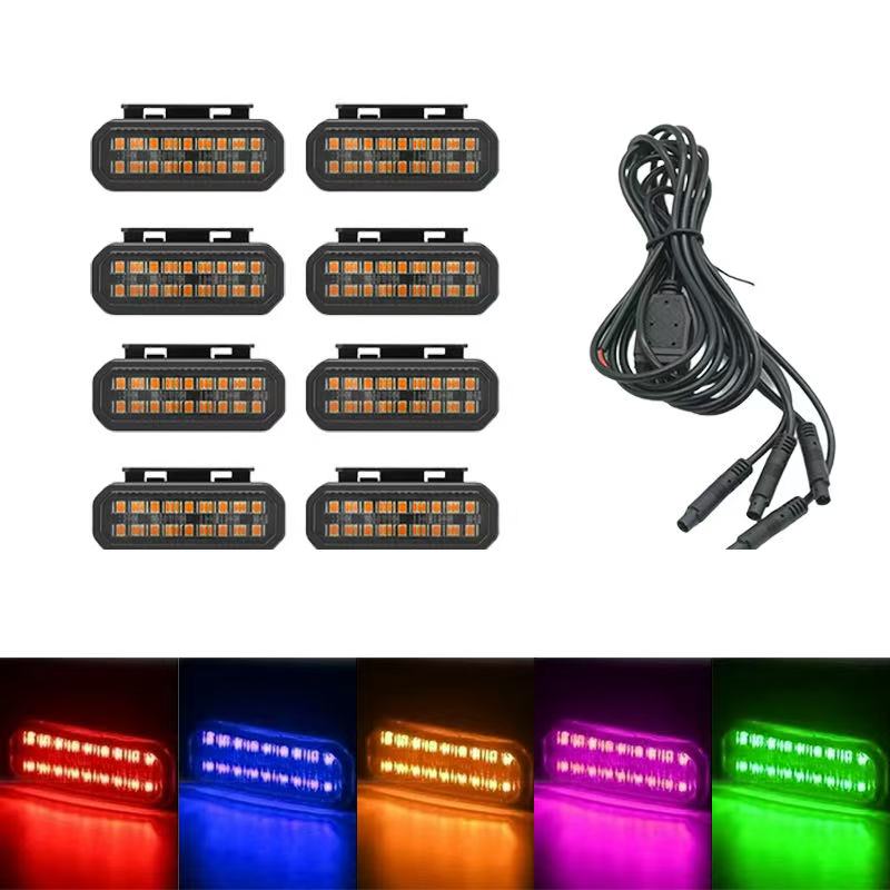 18LED Front Grille Light FOR FOTON TUNLAND V9 Car Daytime Running Light Wheel Eyebrow Lamp For Pickup Offroad 12V Led Light