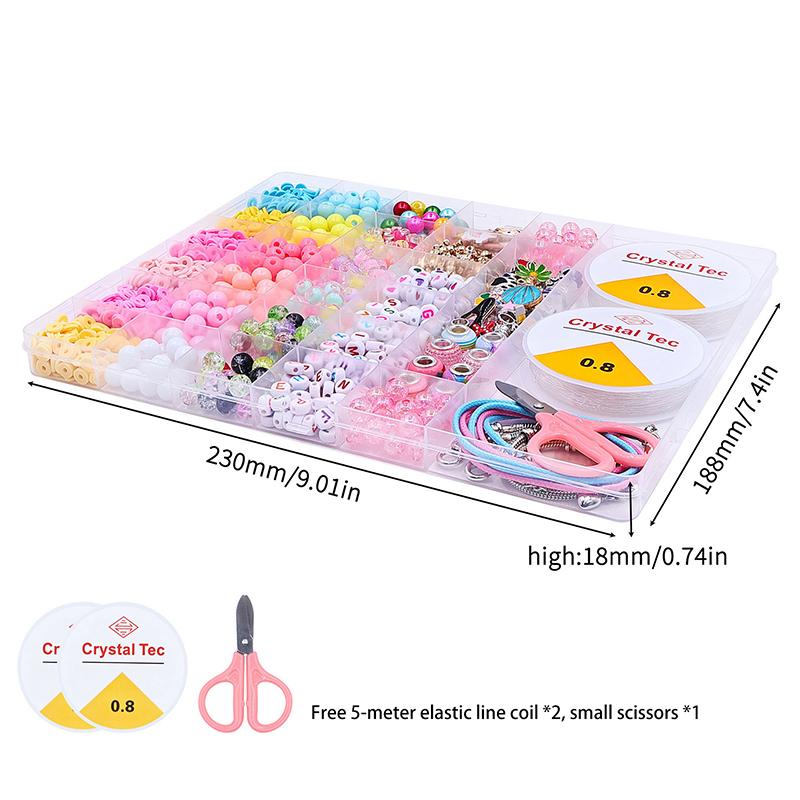 1Set Macaroon Color Beads Kit For Diy Jewelry Making Flat Loose Beads Kits Diy Jewelry Making Set Diy Jewelry Making Supplies