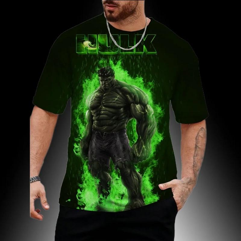 Men's Summer Hulk T-Shirt Loose Round Neck Short Sleeve Breathable Sweatproof Streetwear Casual Daily Commute