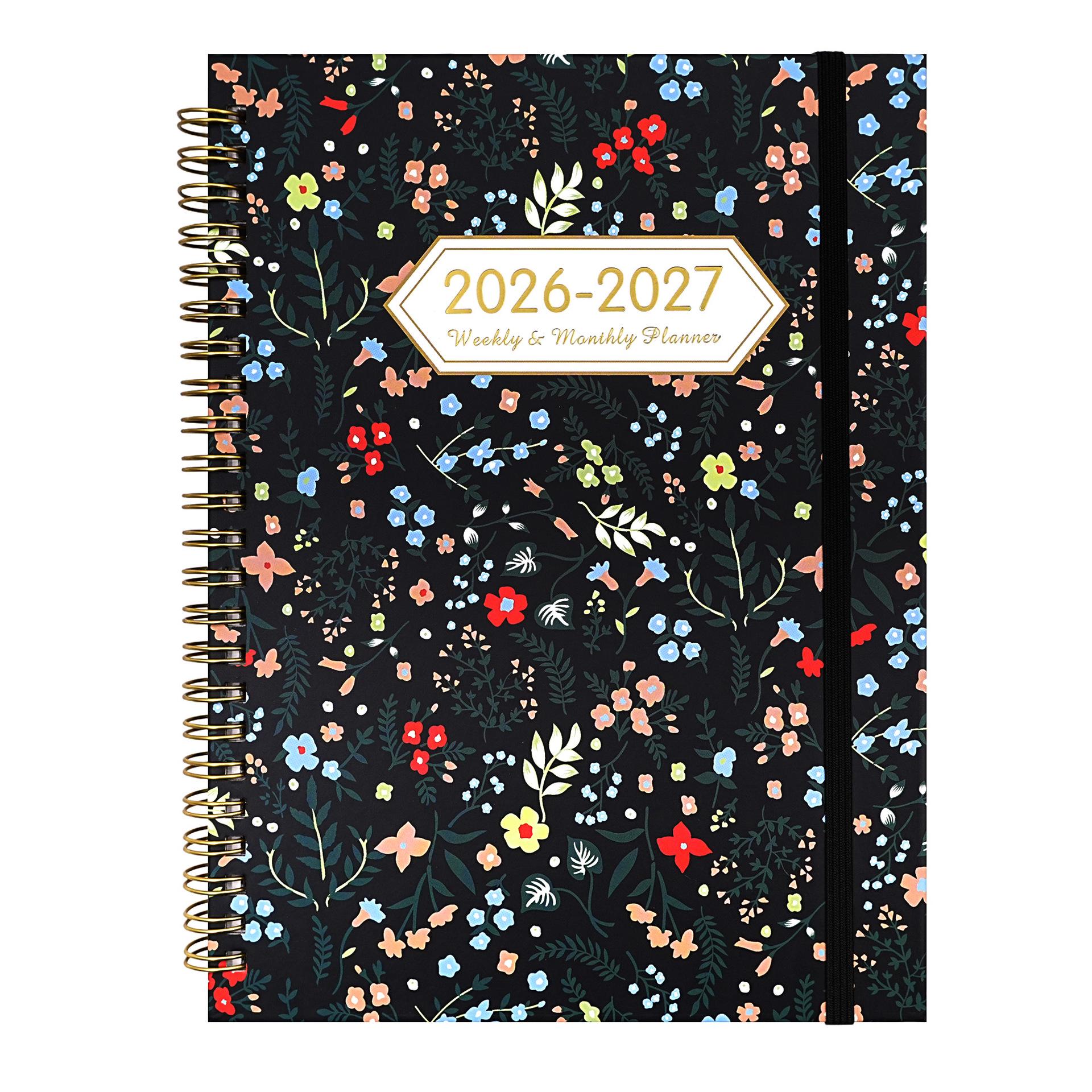 Еженедельник A5 на английском языке, середина года, 2026.7-2027.6, тетрадь на спирали, на заказ A5