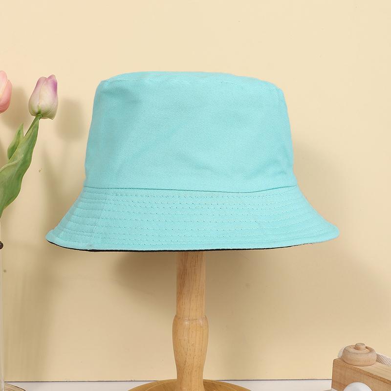 Spring and autumn candy color simple light plate solid color double-sided fisherman hat suitable for men and women daily leisure