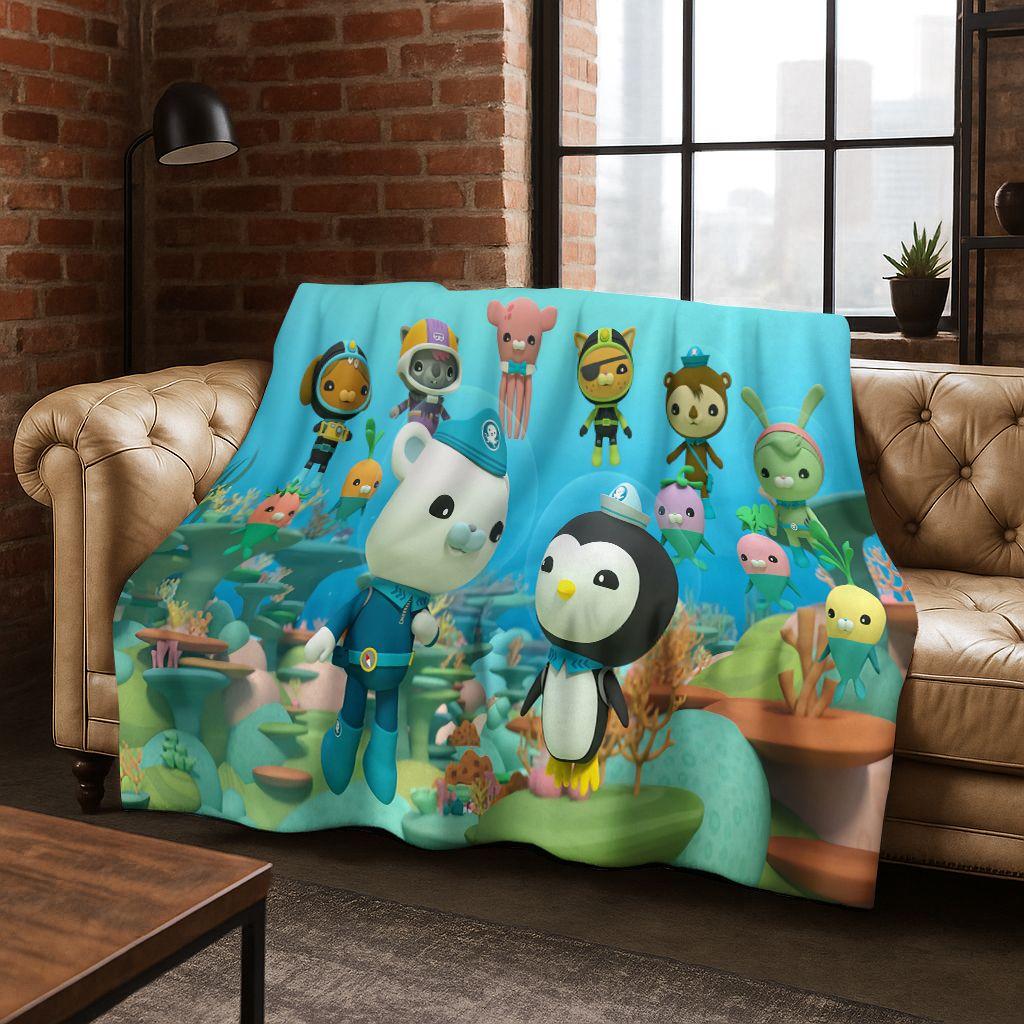 26 Stil Octonauts Barnacles Cartoon Flanell Decke, Warme und Gemütliche Weiche Überwurfdecke für Zuhause Schlafzimmer Bett Sofa Abdeckung Kinder Geschenk