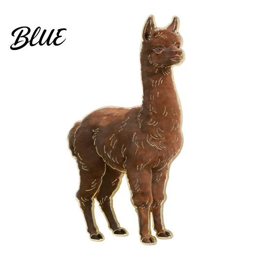 Durable Enamel Brooch Pin Alpaca Design Zinc Alloy Vibrant Healing