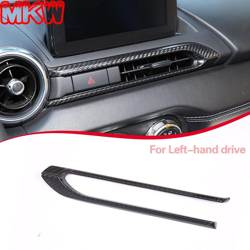 Real Carbon Fiber For Mazda MX-5 MX5 ND Miata 2016-2026 Car Center Console Air Outlet Vent Cover Trim Car Accessories