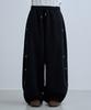 Lujeoseukeulleob Star Stud Wide Fleece Sweatpants Black