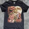 Three Bearded Dragons Howling Moon Shirt, Reptile Lover Graphic Tee