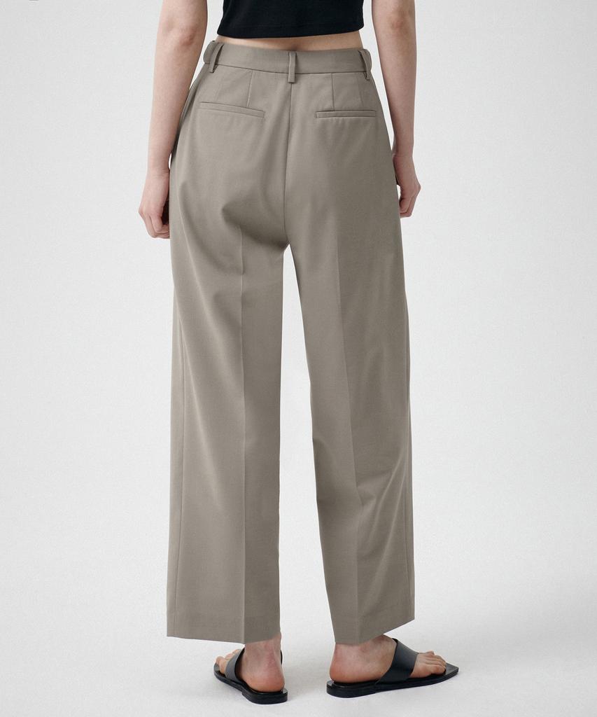 MUSINSA STANDARD WOMAN Women'S Summer Wool Loose Tapered Hidden Banding Slacks [Light Beige]