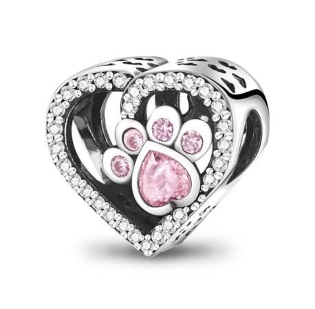 Neuer Echter Kupfer-Anhänger Kompatibel Mit Echtem Original-Armband Zubehör Damenschmuck Haustier Hund Produktserie Knochenschale Pfotenabdruck