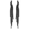 Temperament black full diamond long fringed earrings