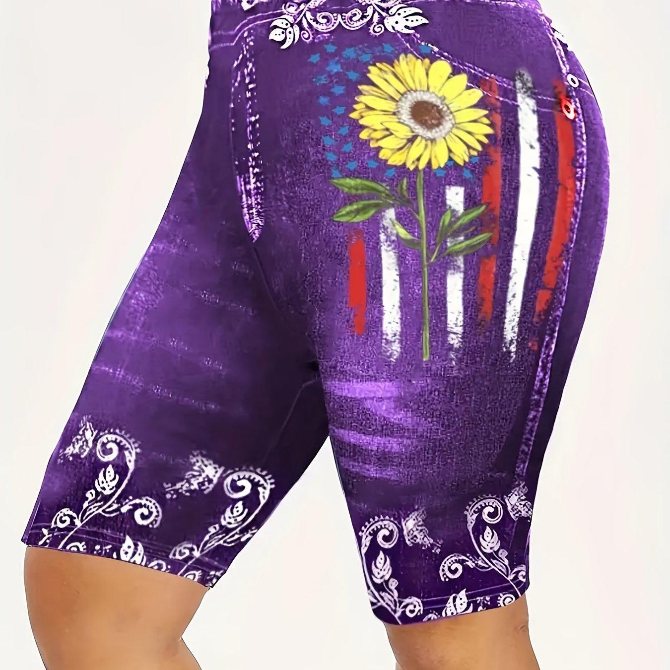

Denim-Like Printed Shorts - New European & American Style 3XL