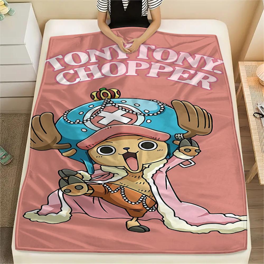 

Фланелева ковдра з принтом персонажів One Piece, Висока якість, Зручна для всіх сезонів, Декор для дому, Тепло та затишок, Ідеально для різдвяних подарунків 150cm x 200cm