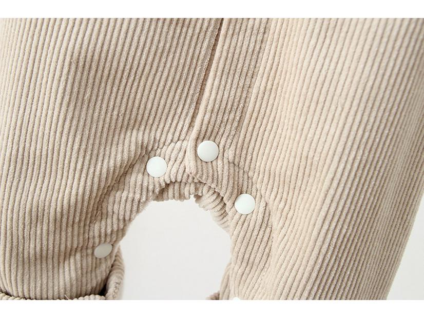 2025 Winter Korean Style Baby Overalls: Dark Snap, Fleece-Lined, Ages 0-3