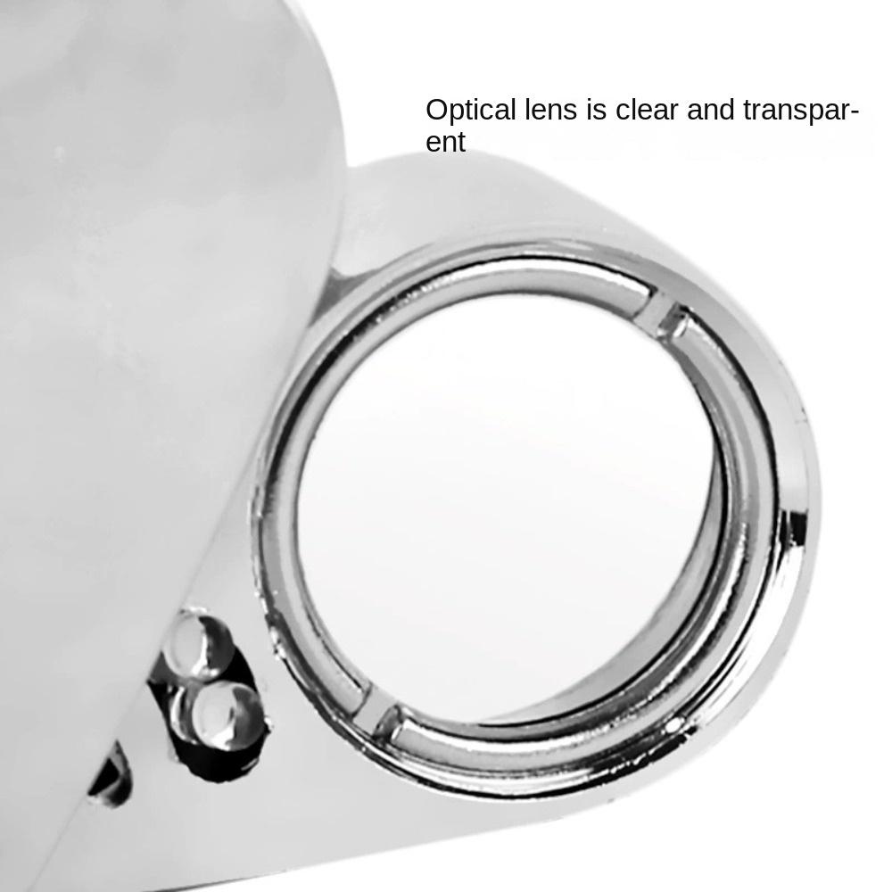 Handheld Folding Jewelry Magnifier 30x21mm Mini Jewelry Lupas  Stone Identification